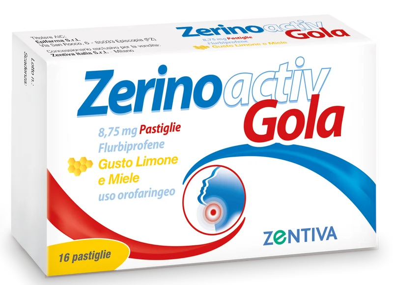 Zerinoactiv gola 8,75 mg pastiglie gusto limone e miele flurbiprofene