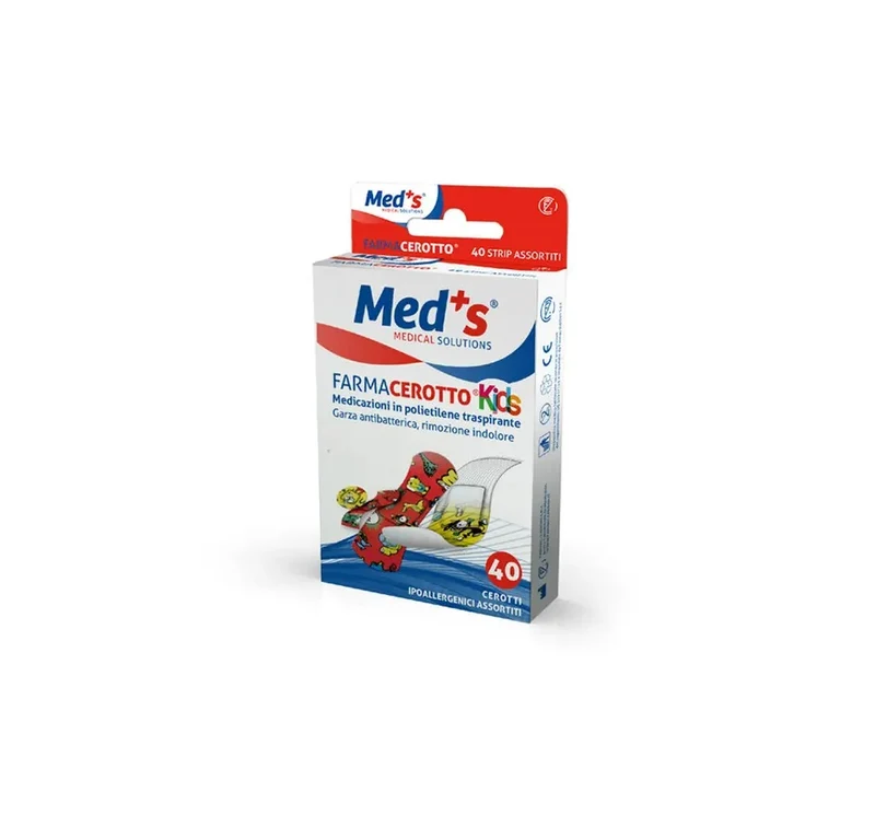 Cerotti per bambini MED'S STRIPS KIDS - 40 cerotti ipoallergenici assortiti