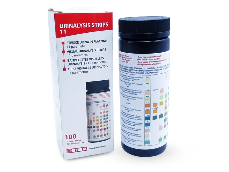 STRISCE VISIVE URINALYS 11 PARAMETRI strisce professionali - Conf. 100 pz.