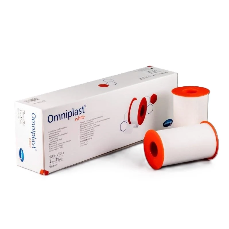 Cerotti telati Omniplast White - cm 10 x 10 m - conf.5 nastri singoli bianchi