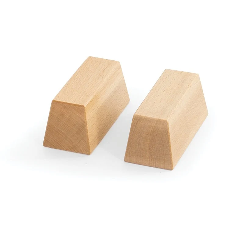 Coppia di ceppi Baumann in legno massiccio 140x65x65 mm