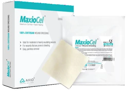Medicazione in fibre gelificanti in chitosano maxiocel 2,5x30 cm 10 pezzi