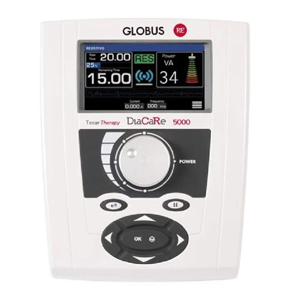 Tecarterapia GLOBUS Diacare 5000 RE - Display touch a colori con Sistema di Ricarica