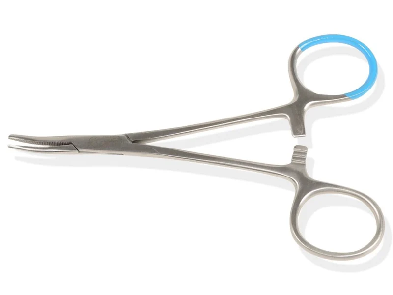 Pinza emostatica monouso Halstead-Mosquito Curva cm 12,5 (conf. 25 pz)