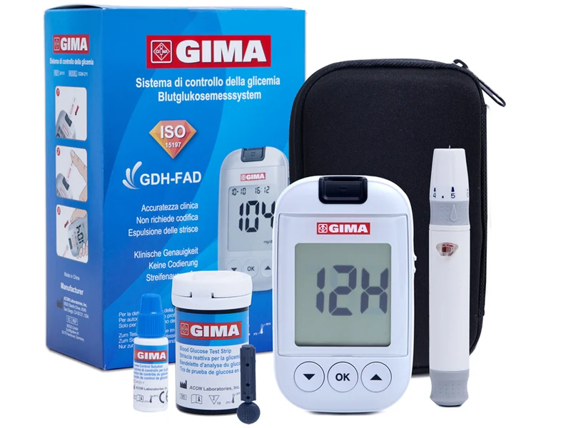 Kit completo glucometro GIMA mg/dl