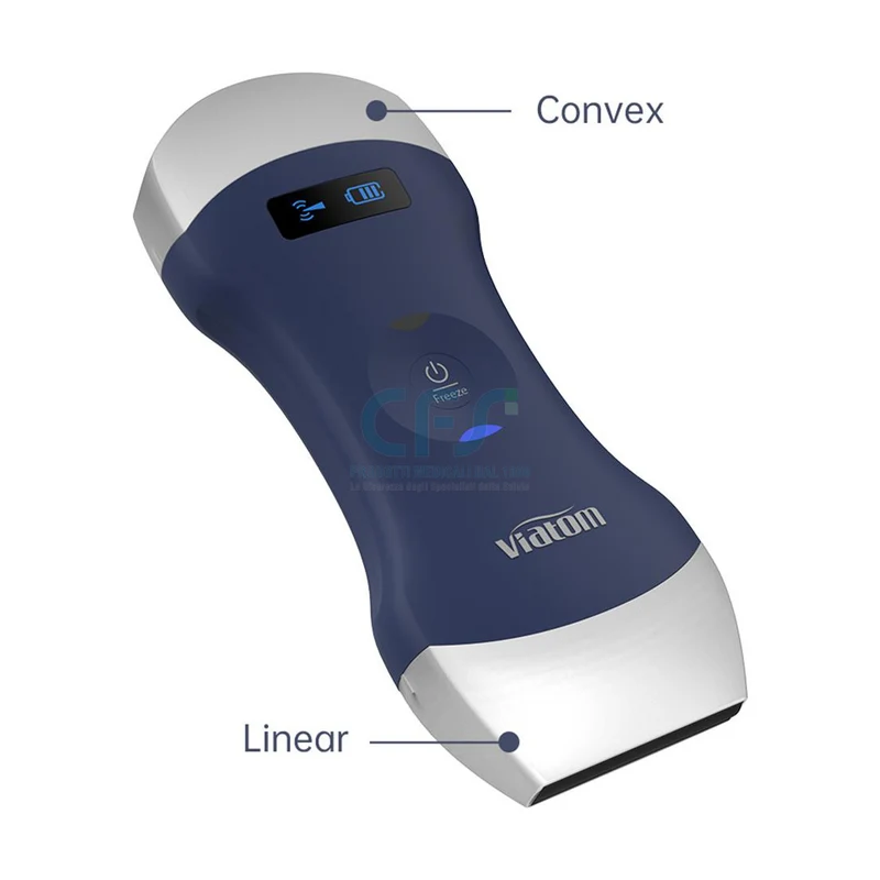 Ecografo Color-Doppler palmare VIATOM 2 in 1 con Sonda Convex e Lineare