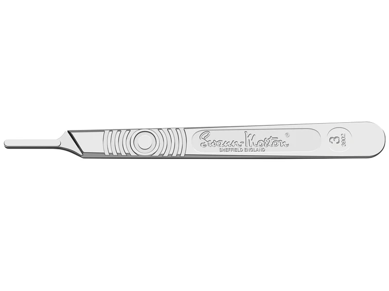 Manico Portalame Swann-Morton Acciaio Inox N. 3 Senza Ce - Conf. 10 Pz.