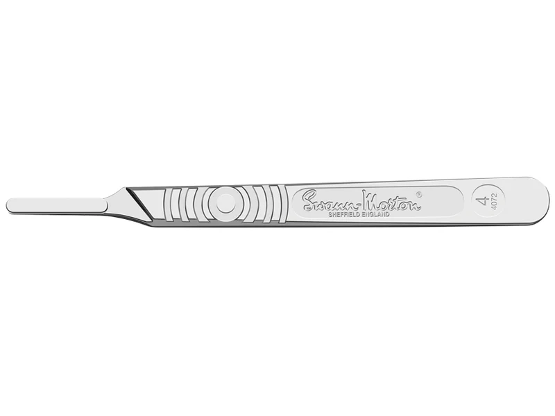 Manico Portalame Swann-Morton Acciaio Inox N. 4 Senza Ce - Conf. 10 Pz.