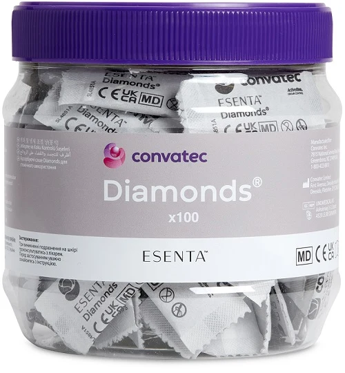Bustine gelificanti antiodore per stomia esenta diamonds 100 pezzi