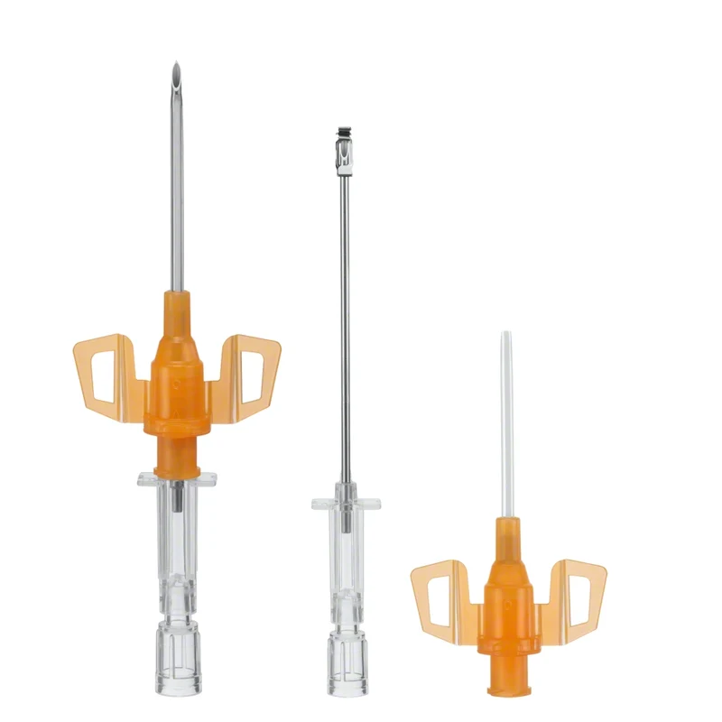 Aghi cannula 1 via B.Braun Introcan Safety 3 14G Arancione, con alette, in PUR