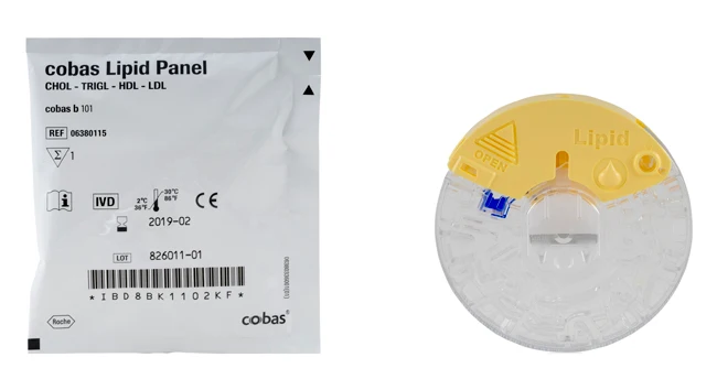 Pannello per test diagnostico cobas b101 lipid 10 test