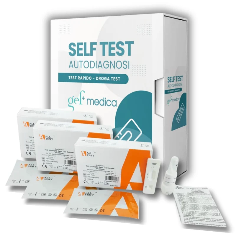 Test rapido THC saliva Alltest self test - kit da 1 a 10 test