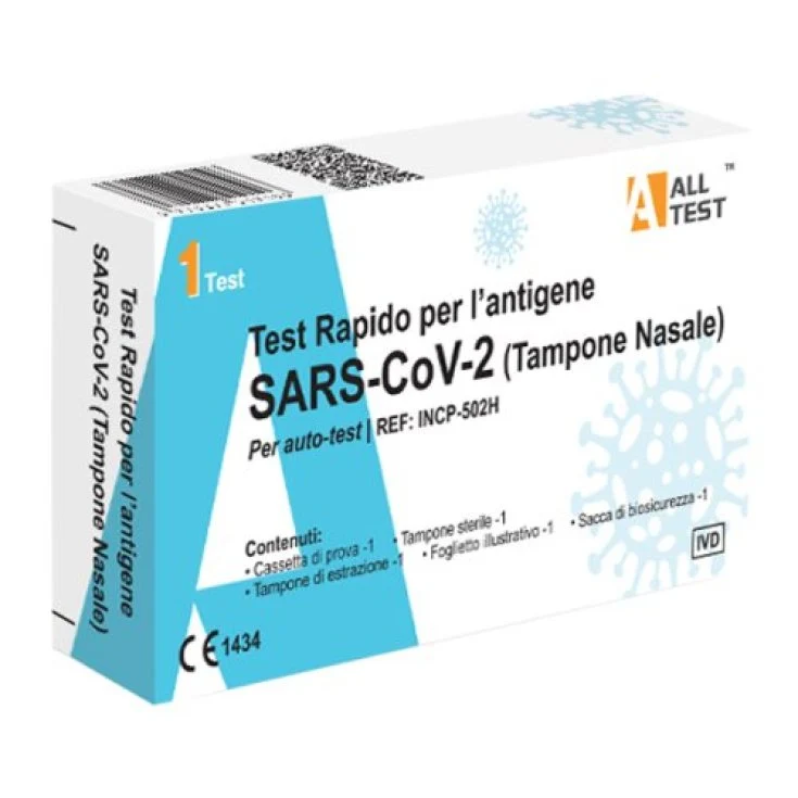Test rapido Covid-19 Alltest antigenico nasale - kit da 5 a 20 test