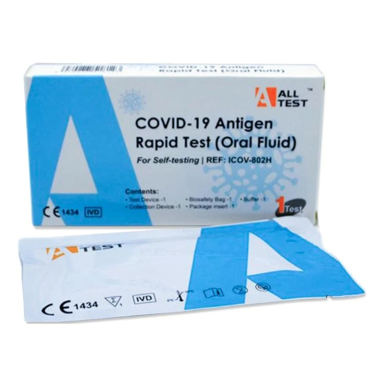 Test rapido Covid-19 Alltest antigenico saliva - kit da 5 a 20 test