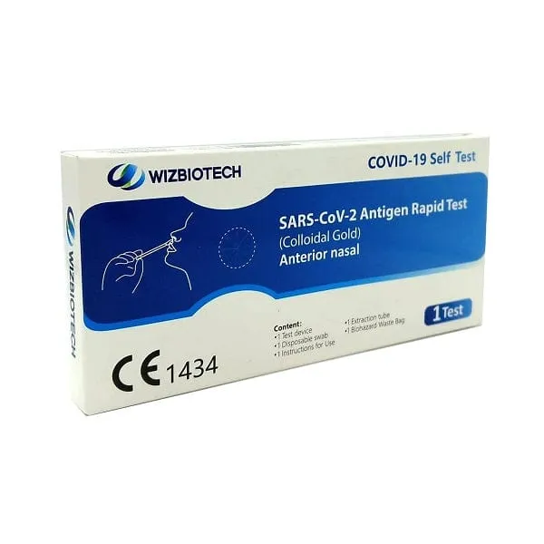 Tampone rapido Covid-19 Wizbiotech self test - kit da 5 a 20 test · Scad. 10/2028