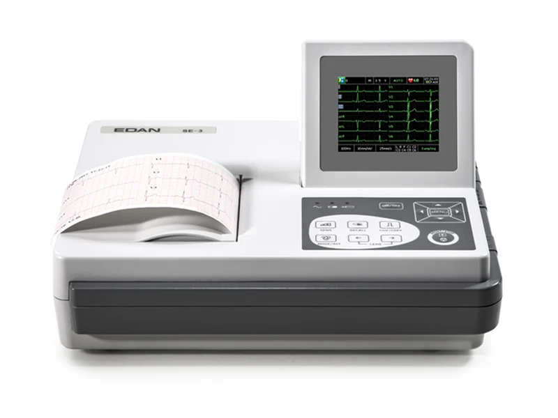 ECG EDAN SE-3 A Colori 3 Canali Con Monitor Ed Interpret.