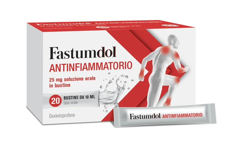Fastumdol antinfiammatorio 25 mg soluzione orale in bustina dexketoprofene