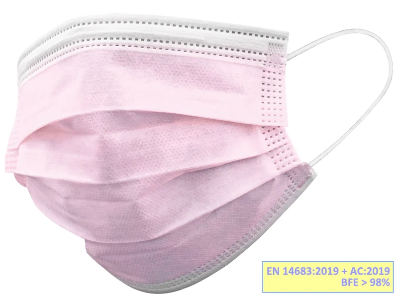 Gisafe Mascherina Chirurgica Filtrante 98% 3 Veli Tipo Iir con Elastici Scatola - Conf. 50 pz.