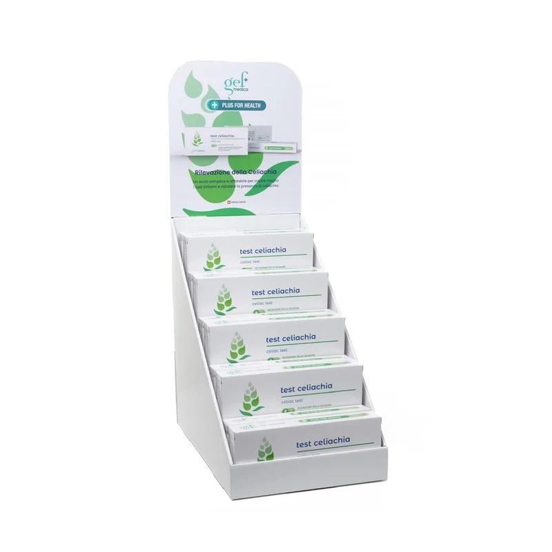 Expo Test Celiachia – Display da Banco con 20 Test (10 + 10 Ricariche) | Gef Medica