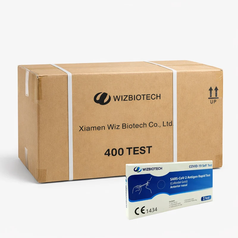 Tampone rapido Covid-19 Wizbiotech self test - Cartone 400 test (confezione singola) · Scad. 10/2028