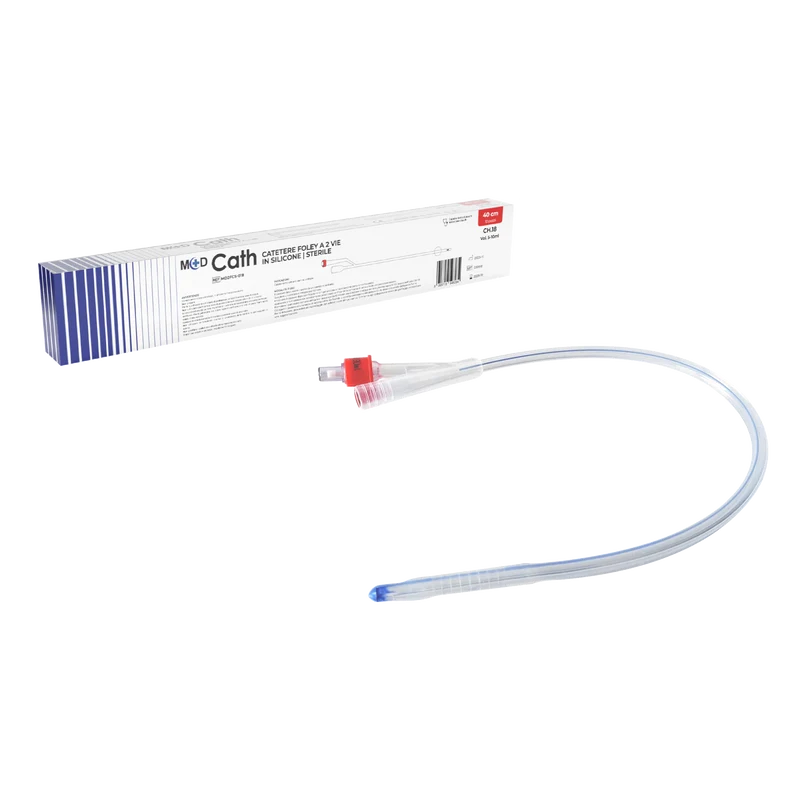 M+D Cath 2 Vie Silicone catetere Foley a 2 vie completamente in silicone - sterile - latex free