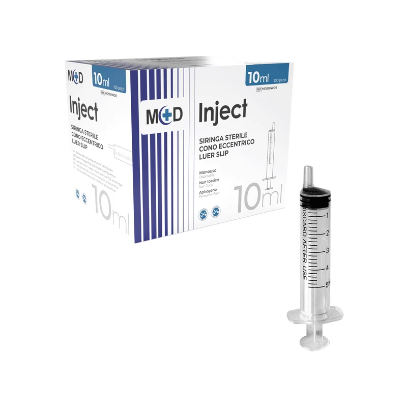 M+D INJECT LUER SLIP ECCENTRICO siringa monouso 3 parti - sterile