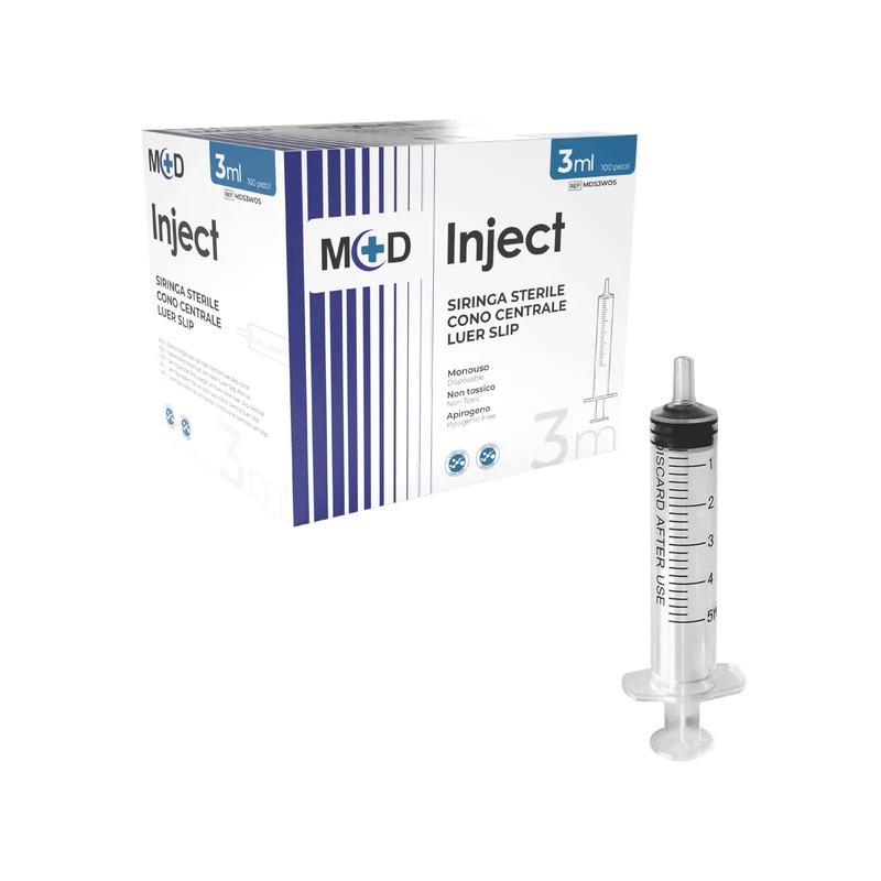 M+D INJECT LUER SLIP CENTRALE siringa monouso 3 parti - sterile