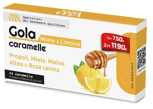 Sanavita gola limone miele 24 compresse