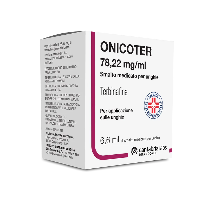 Onicoter 78,22 mg/ml smalto medicato per unghie terbinafina
